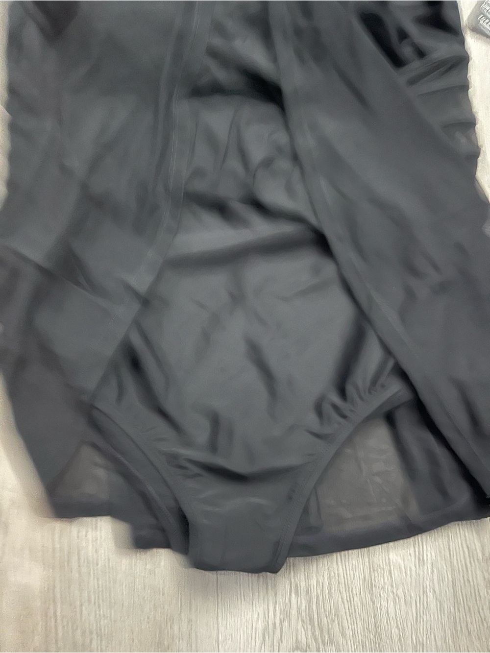 350–NWT Torrid Black Mesh Inset Swim Dress - Picture 4 of 8